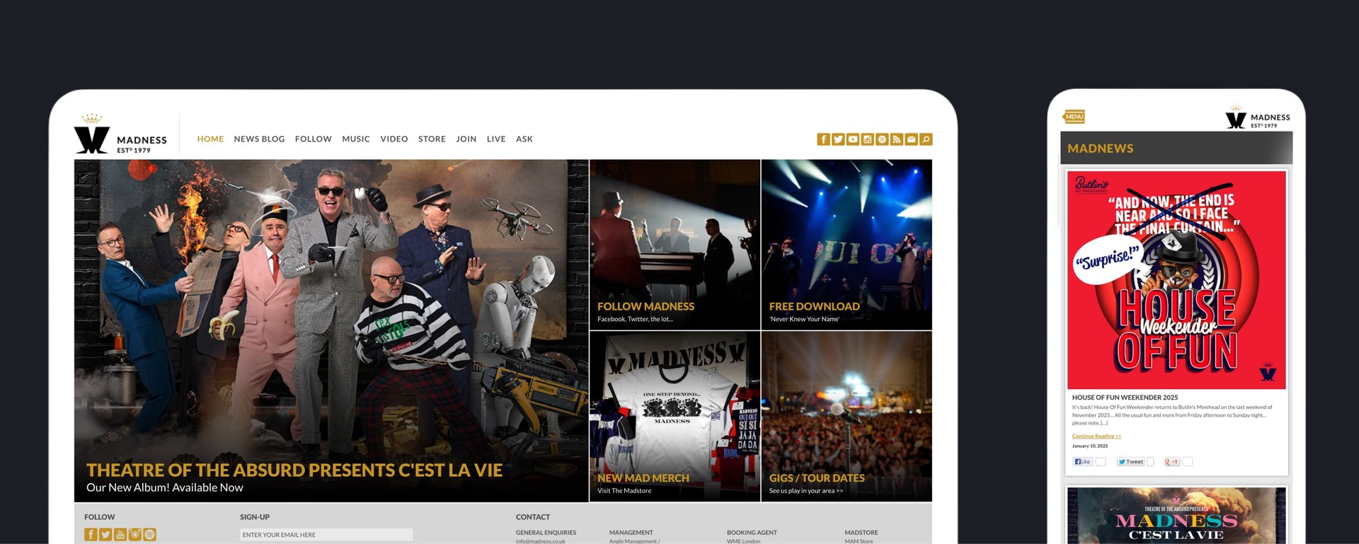 Madness Official Website